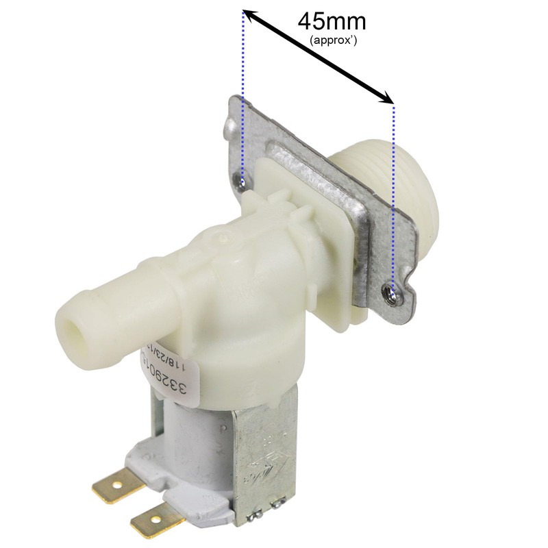Spares2go Universal Dishwasher Solenoid Valve Electric Water Fill Single Inlet