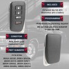 Remotez4less 2 Key Fob Remote Replacement for 2013-2020 Lexus HYQ14FBA