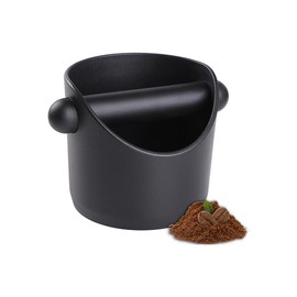 Espresso Coffee Knock Box, ABS Coffee Grounds Knock Box for Barista, Shock-Absorbent Durable, Detachable Knock Bar and Non-Slip Base