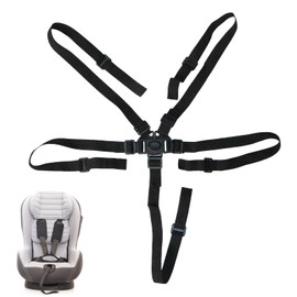 High Chair Straps,Black Adjustable 5 Point Baby Harness,High Chair Harness,Child Seat Strap Pram Accessories,Universal Safety Harnesses for Baby High Chair Stroller Pram Buggy