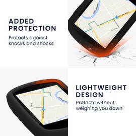 kwmobile Hülle kompatibel mit Garmin Edge 530 - Silikon GPS Fahrrad Case Schutzhülle - in Schwarz