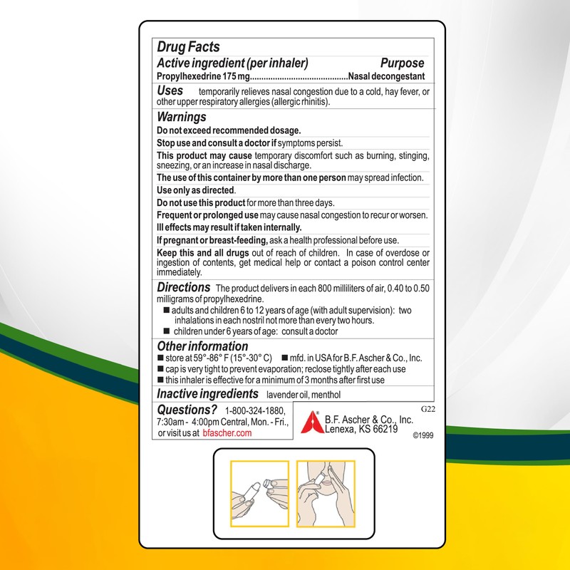 Benzedrex Nasal Decongestant, Pack of 2