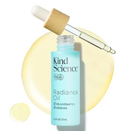 Kind Science Aceite Facial Iluminador - Hidratante Con Vitaminas E, C Y A, Bakuchiol, Aceite De Jojoba Y Moringa - Antiedad Para Una Piel Fresca Y Lum