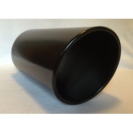 FLAT BLACK 5" INLET 8" OUTLET 18" LONG ROLLED ANGLE EXHAUST TRUCK TIP