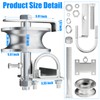 Sliding Gate Rollers Hardware Kit, Galvanized Steel Rolling Gate Wheels