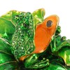 Lotus Leaf Frog Jewelry Box Hand Painted Innovative Metal Jewelry