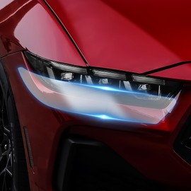 KUNGKIC for Ford Mustang 2024 2025 Wide Headlight Protection Film TPU Scratch Guard Non-Yellowing Self-Healing Exterior Accessories Sport Style