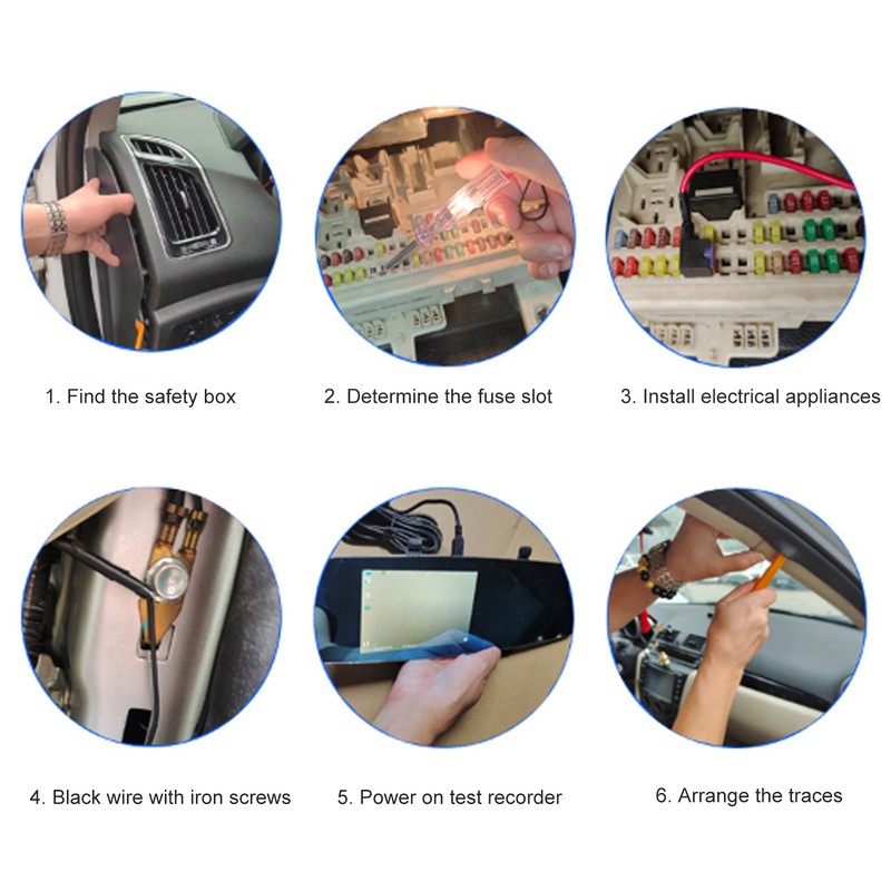 Dash Cam Hardwire Kit Rubber Metal for Mirror Cam GPS