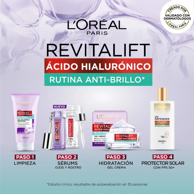 L’Oréal Revitalift Gel Limpiador 150 ml Purifica Piel Mixta –