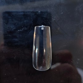 NOVO OVO L Natural Thick Square Nail Tips for Flat Nails, Extra Thick Long False Nails Press on, Full Cover Soft Gel Extension Fake Nail for Acrylic kit, Clear X 15 Sizes 450 pcs