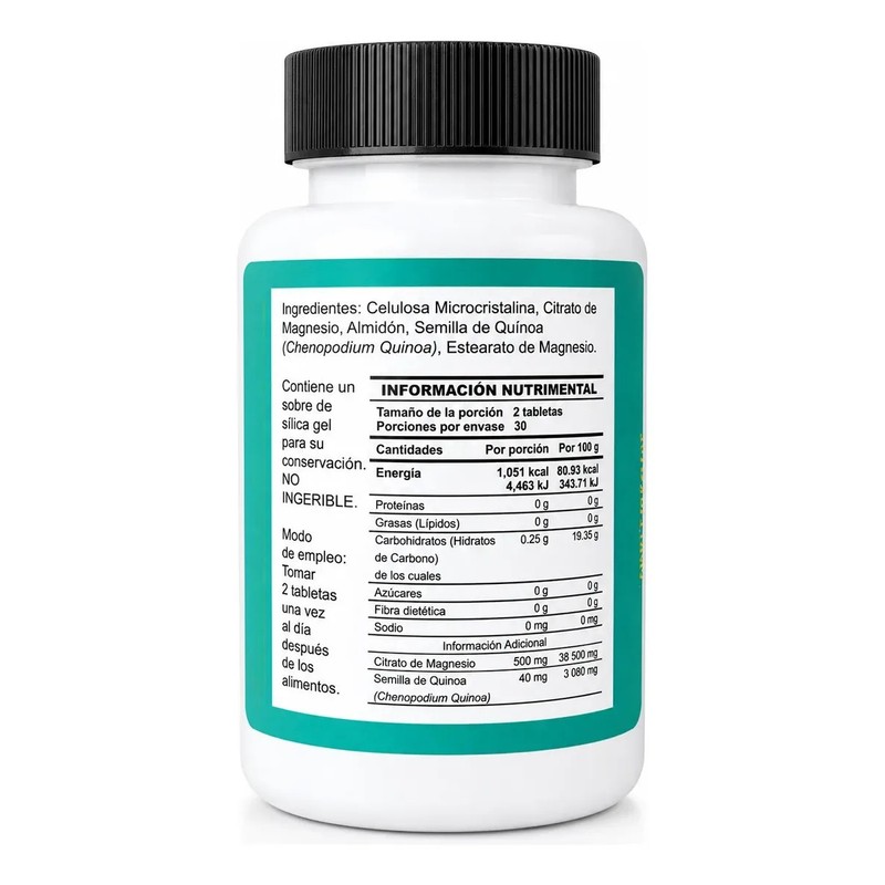Citrato De Magnesio Suplemento Alimenticio 60 Tab. De 650 Mg