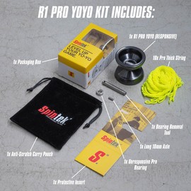 SPINTEK R1 PRO - High End Professional YoYo - Yo for Adults & Kids 8-12 - Dual & Non Responsive - Trick YoYo - Beginner Friendly