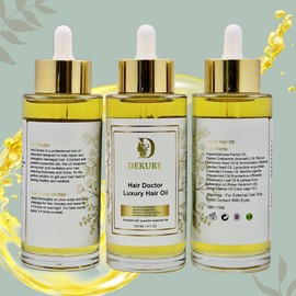 DEKURE Hair Doctor Luxury Hair Oil, 120 ml, Organic Essential Oils for Hair Growth and Repair, Natural Hair Treatment with Lavender, Rosemary, Peppermint,Rose Geranium & Clary Sage Oils
