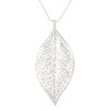 NLCAC Filigree Leaf Pedant Necklace Snake Chain Gorgeous Hollow Leaf
