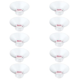 10pcs Flange Insert 14/16/18/20/22mm*2 pcs Compatible with Compatible with Momcozy M9/M6/M5/S12 Pro/V1 Pro/V2 Pro,for Spectra/Medela/MomMed/eufy/Lansinoh/Elvie Breast Pump,Replace for Momcozy Parts