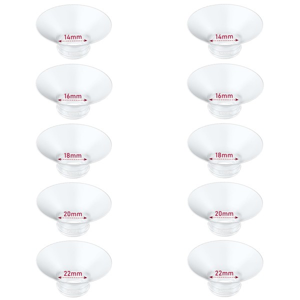 10pcs Flange Insert 14/16/18/20/22mm*2 pcs Compatible with Compatible with Momcozy