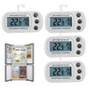 SGZIOO 4 PCS Fridge Thermometer Digital, Freezer Thermometer with LCD