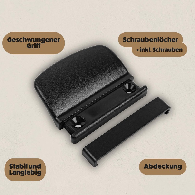 Silisto Balcony Door Handle, 7 x 4.5 x 12 mm,