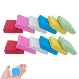 Kneading Rubber Eraser, 6 Colours, Classic Eraser, Pack of 12 Kneading Erasers, Soft Kneadable Erasers, Kneading Eraser Art Eraser in Plastic Box