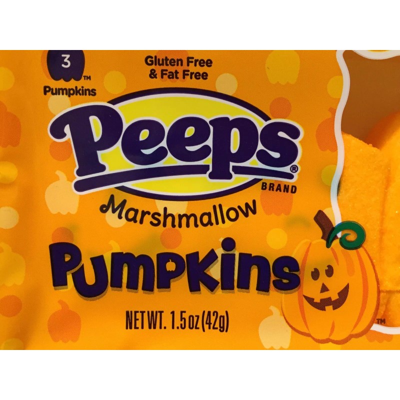 PEEPS BRAND Marshmallow Peeps - Pumpkins, Ghosts, Skulls - 1.5
