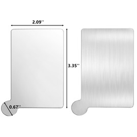 DEAYOU 10 Pack Stainless Steel Credit Card Mirror, Unbreakable Small Compact Pocket Mirror for Purse, Rectangular Handheld Tiny Mirror with Leather Case for Makeup, Women, Men