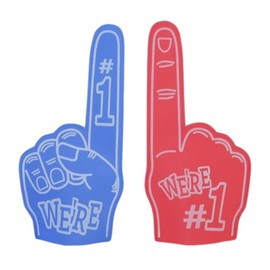 fKiZanthene Giant Foam Fingers Set - Blue and Red EVA Cheering Props for Sports Matches & Party Celebrations