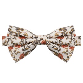 LHXzizizi Bow Ties for Men, Bowties Men Adjustable Men's Pre-tied Bow Tie for Wedding Party School Leisure (Orange Flower)