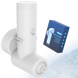 Bath Jet Spa, Rechargeable Bath Jet/Bubble Modes, Impact Force 65 kPA, Cordless Portable Mute Bathtub Accessories for Home Spa, Bathtub Jets for Tub Adjustable Speed Full-Body Relaxing (White)