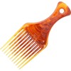 Brown Hair Pick Comb Smooth Hair Fork Comb Lightweight Amber