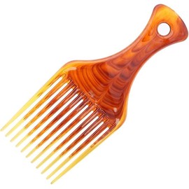 Brown Hair Pick Comb Smooth Hair Fork Comb Lightweight Amber Plastic Detangle African Styling Tool for Men Women,Styling Tools