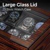 BEWISHOME High-End Watch Box, 20-Slot Watch Case with Large Glass