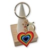 Evenchae Rainbow Heart Keychain with Clip