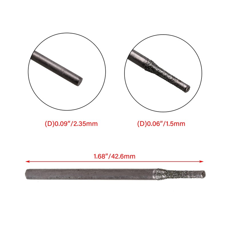 Mxfans 20 x 1.5mm Lapidary Drill Bit Diamond Coated Hole