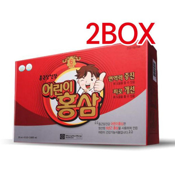 Chong Kun Dang Health Children’s Red Ginseng 20MLx30 Packets 2BOX / 종근당건강 어린이 홍삼 20MLx30포 2BOX
