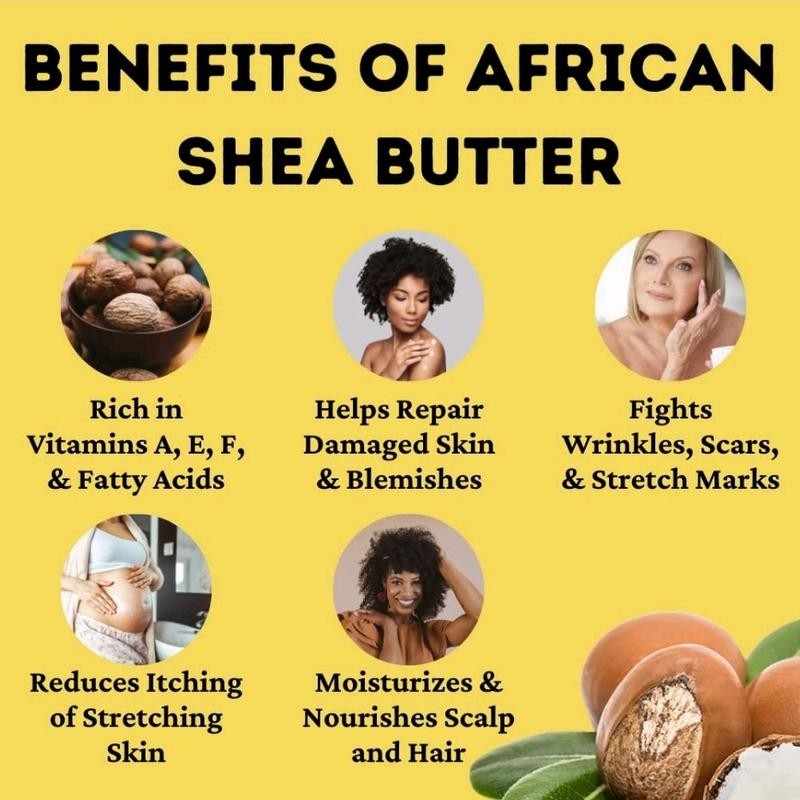 African Shea Butter, 100% Natural Multi Purpose Moisturizer raw 8oz