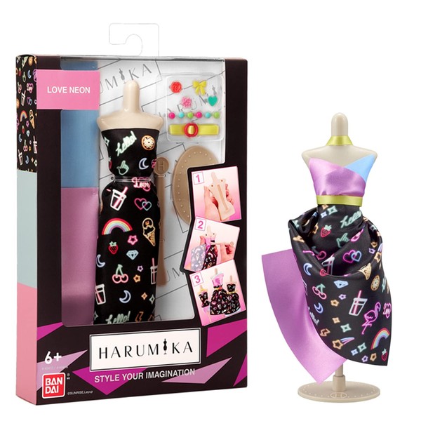 BANDAI Harumika 40418 Designer Set Love Neon Theme Craft Kit-Create Your Own Fashion Without Needle and Thread, Mittel