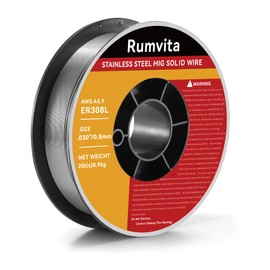 Stainless Steel MIG Welding Wire ER308L .030-Diameter - 2 Pound Spool,Low Splatter MIG Wire Compatible With All MIG Welder
