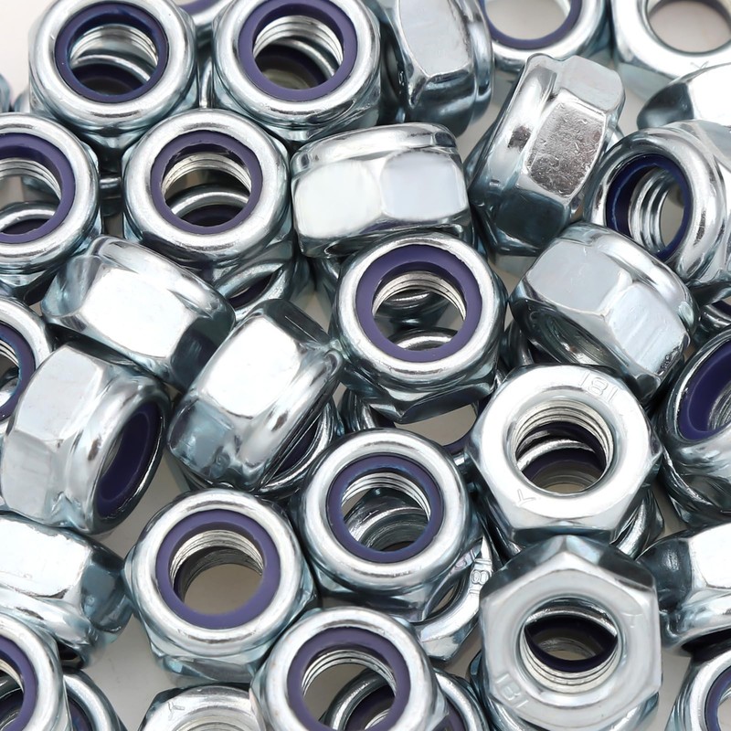 Partideal Pack of 50 M6 Nuts Set, Galvanised Steel A2