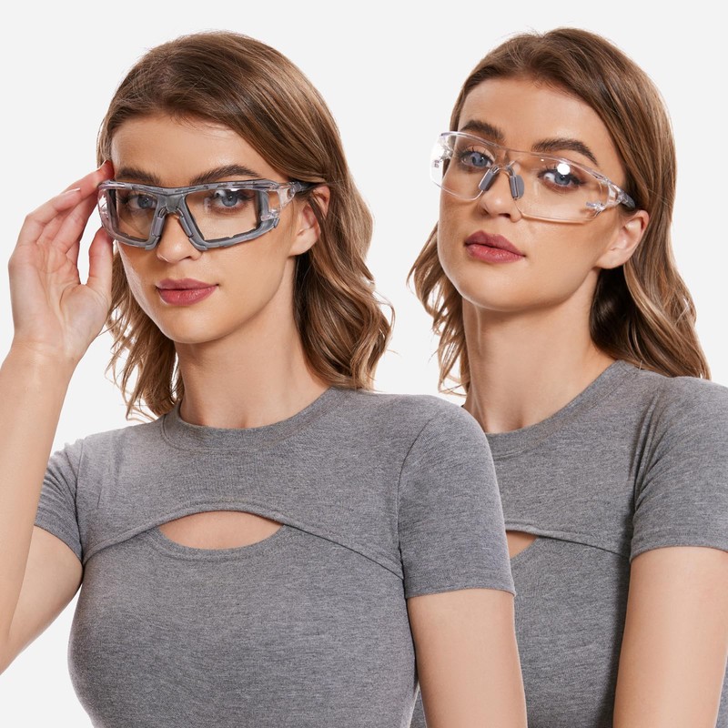 [XYNISQ] Protective Glasses, Anti-Fog Work Envelope Lens, Removable Foam Gasket,