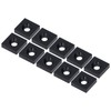 10Pcs Profile End Caps Aluminum Alloy Single Hole Cover Plate