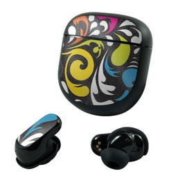 MightySkins Glossy Glitter Skin Compatible with Bose QuietComfort Earbuds II (2022) - Swirly | Protective, Durable High-Gloss Glitter Finish | Easy to Apply and Change Styles | Made in The USA