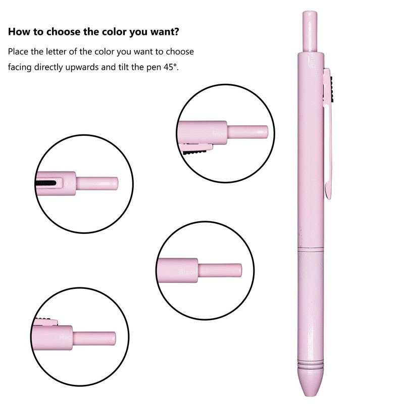 HeTaoCat 4-in-1 Multicolor Writing Set, 0.5mm Mechanical PencilMetal Cased Multifunction