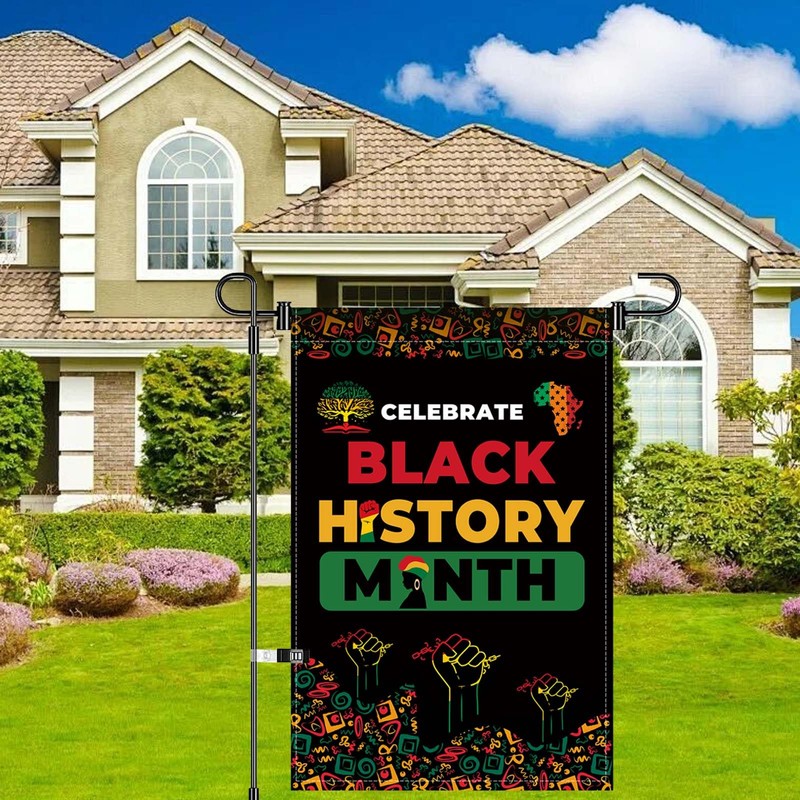 Celebrate Black History Month Garden Flag 12x18 Inch Double Sided