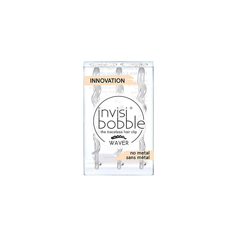 Invisibobble 38971IB Anillo de Pelo Waver Crystal Clear, 3 pz