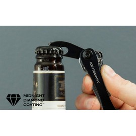 KeySmart Compact Key Holder Add-on Accessory - Stainless Steel Bottle Opener (Midnight Diamond)