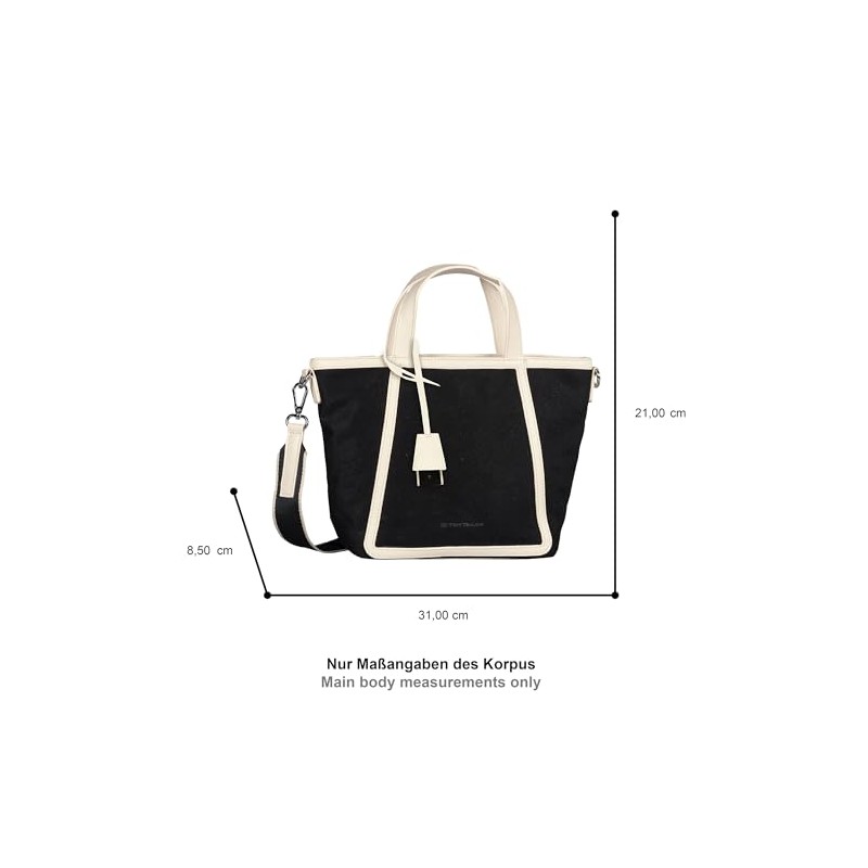 TOM TAILOR Suzi Women's Shopper Shoulder Bag Zip Small Black,