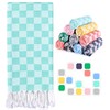 Checkered Plaid Turkish Beach Towel Beach Blanket Sand Free Quick