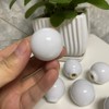 UULU 6Pcs White Ceramic Knobs Round Drawer Pulls Vintage Spherical