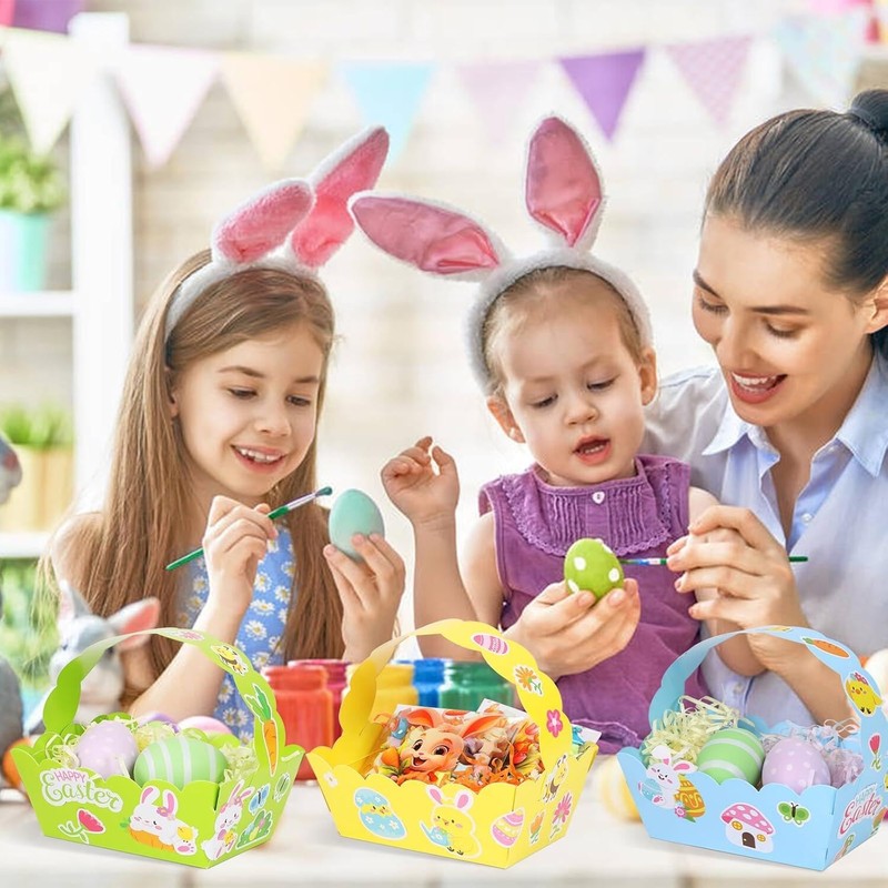 DERAYEE Pack of 12 Easter baskets, gift baskets, Easter gift