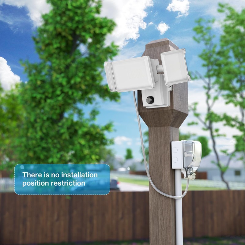 Olafus 80W Plug in Flood Lights Dusk to Dawn Outdoor